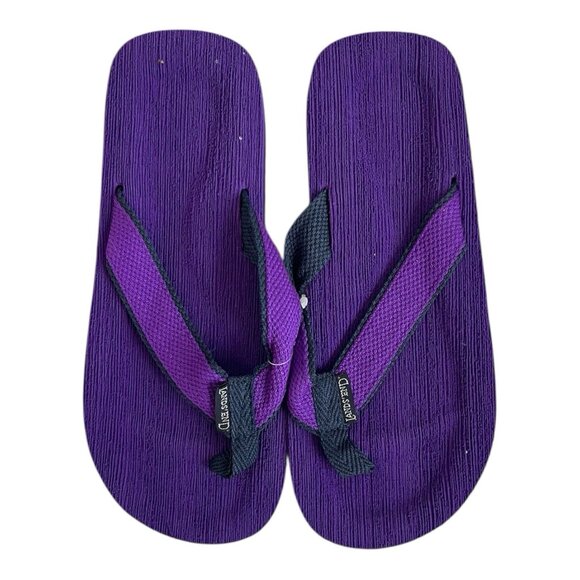 Lands' End Purple Terry Cloth Flip Flop Sandals Women’s Size 9 New - Picture 2 of 5